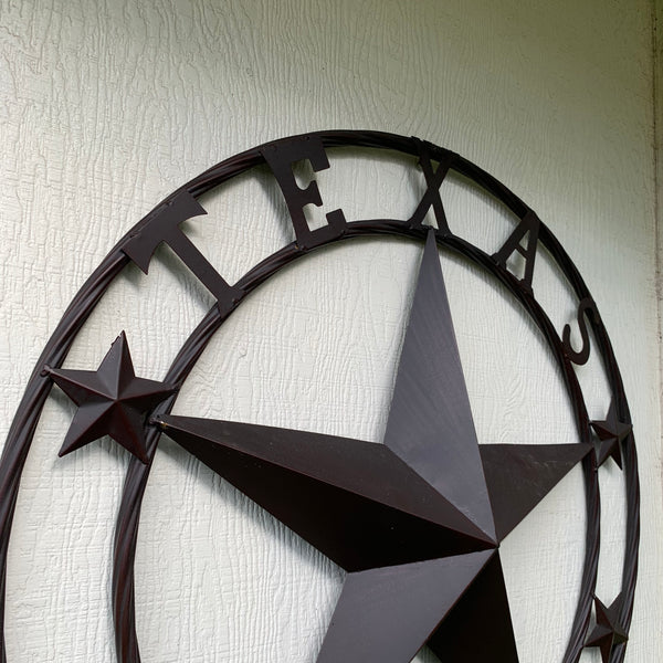 TEXAS LONESTAR METAL ART WESTERN HOME WALL DECOR RUSTIC VINTAGE BROWN NEW, SIZE:24",32",36",40",42",44",46",50"