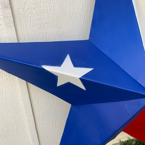 48", 60", 72" RED WHITE BLUE TX FLAG BARN META STAR WITH TEXAS 1836 SIGN WESTERN HOME DECOR METAL ART VINTAGE RUSTIC RED WHITE & BLUE ART