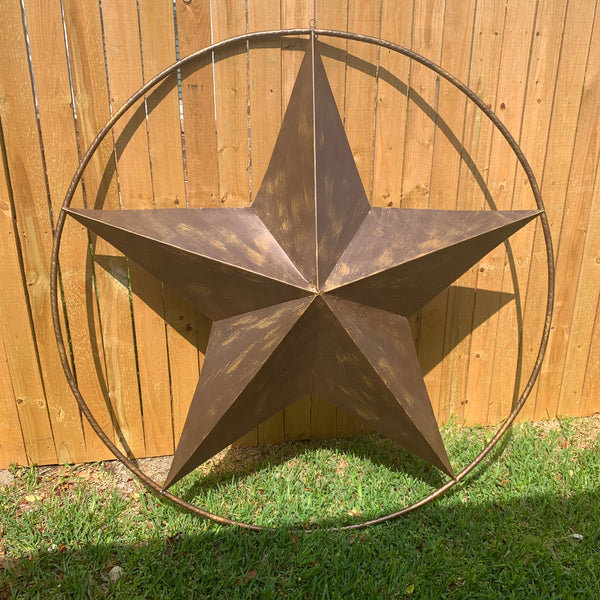 #EH10518 BRUSHED COPPER BRONZE BARN LONE STAR WESTERN HOME DECOR HANDMADE NEW