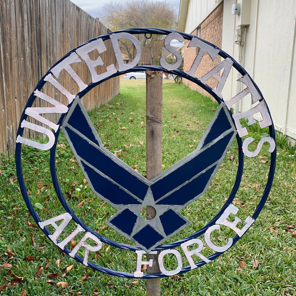 24" US AIRFORCE MILITARY METAL WALL ART WESTERN HOME DECOR NEW