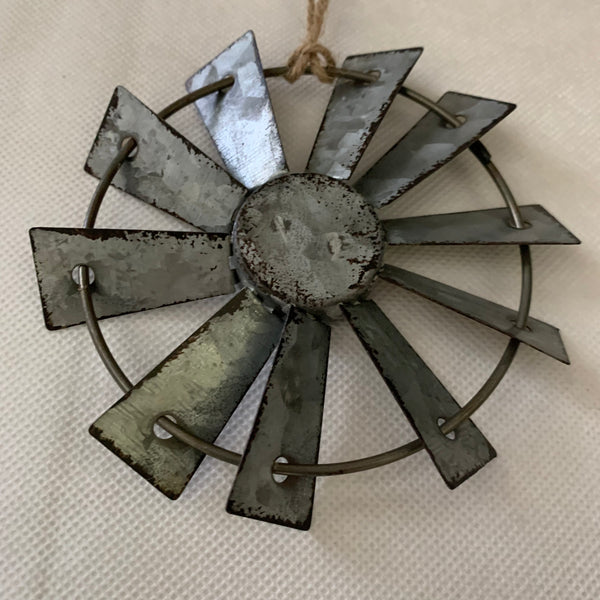 4" WINDMILL ORNAMENT FARMHOUSE METAL ART WESTERN HOME DECOR #EH12169 --FREE SHIPPING