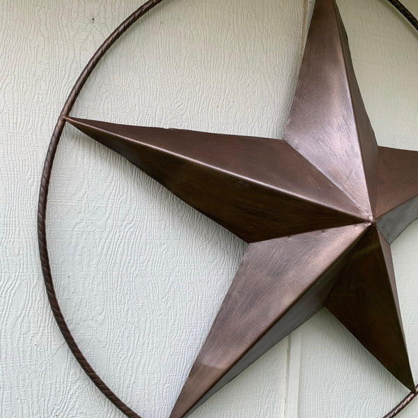 #EH10518 BRUSHED COPPER BRONZE BARN LONE STAR WESTERN HOME DECOR HANDMADE NEW