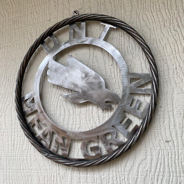 12", 18", 24", 32" UNT MEAN GREEN RAW METAL CUSTOM VINTAGE CRAFT WALL ART TEAM SIGN HANDMADE