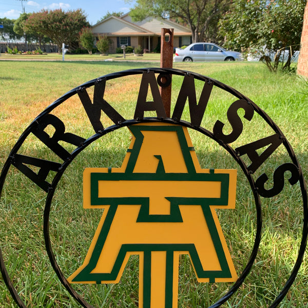 ARKANSAS TECH METAL CUSTOM VINTAGE CRAFT TEAM SIGN HANDMADE