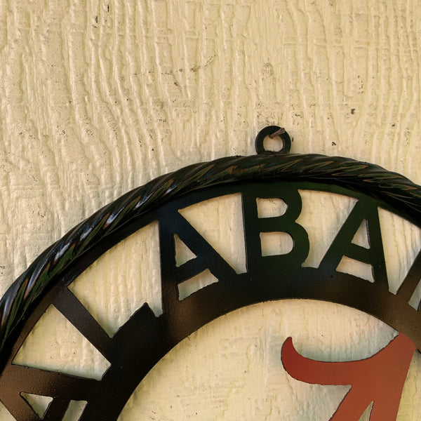 12" ALABAMA CRIMSON TIDE CUSTOM METAL VINTAGE CRAFT WALL ART TEAM SIGN