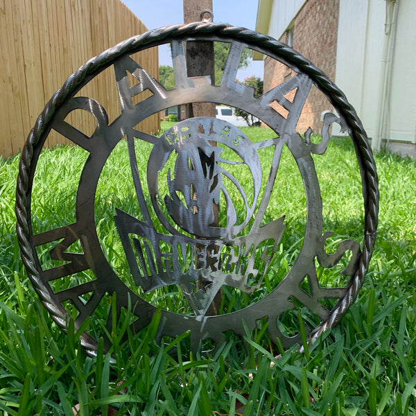 12",18", 24", 32",36" DALLAS MAVERICKS CUSTOM RAW METAL VINTAGE CRAFT TEAM SPORTS SIGN HANDMADE