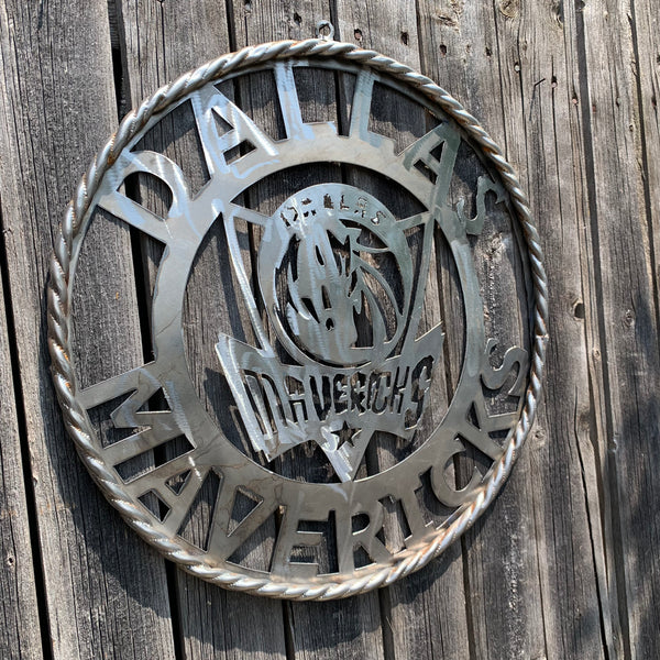12",18", 24", 32",36" DALLAS MAVERICKS CUSTOM RAW METAL VINTAGE CRAFT TEAM SPORTS SIGN HANDMADE