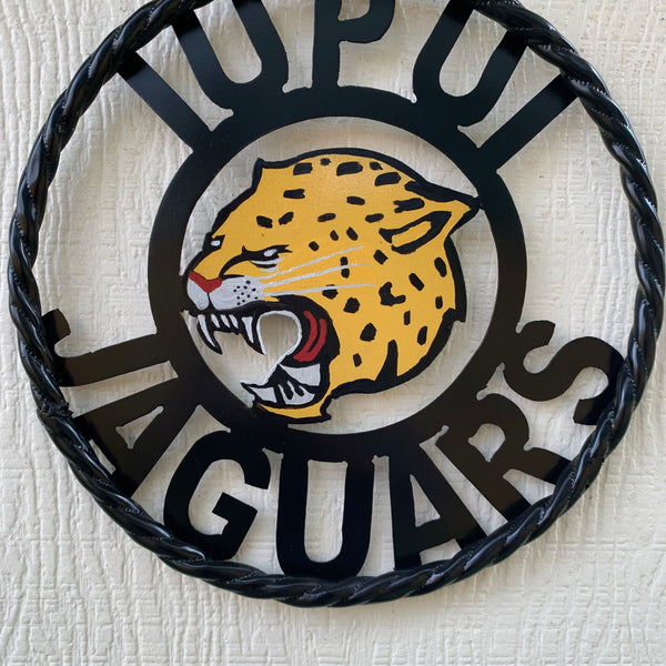 INDIANA IUPUI JAGUARS METAL CUSTOM VINTAGE CRAFT TEAM SIGN HANDMADE