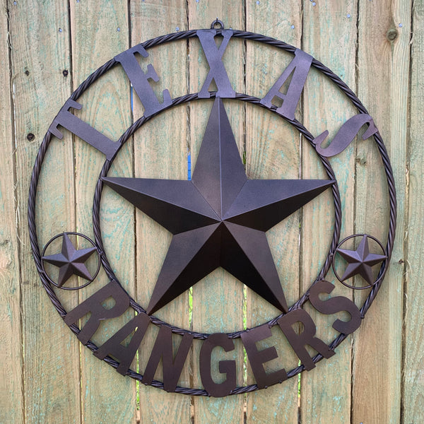 TEXAS RANGERS BRONZE LONE STAR METAL CUSTOM TEAM CRAFT WESTERN HOME DECOR CRAFT