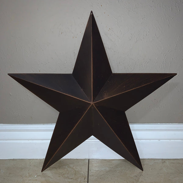 12",16",22",24",30",36" RUSTIC BRONZE BARN STAR 5 POINT METAL STAR OF DAVID WESTERN HOME DECOR HANDMADE NEW 3" TO 36"-#EH10044