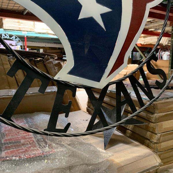 HOUSTON TEXANS METAL CUSTOM VINTAGE CRAFT WALL ART