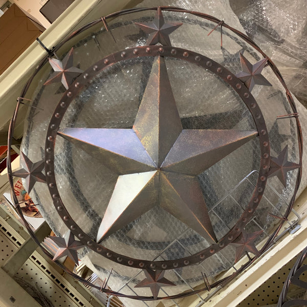 #RT5028 16",24" STAR WITH MULTI STARS BARN STAR METAL WALL ART WESTERN HOME DECOR RUSTIC DARK  BRONZE COPPER  NEW