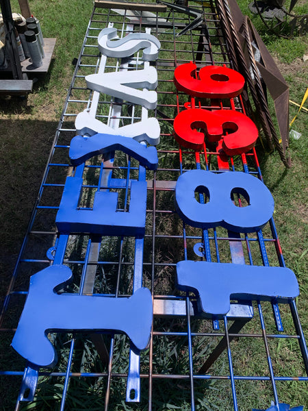 48", 60", 72" RED WHITE BLUE TX FLAG BARN META STAR WITH TEXAS 1836 SIGN WESTERN HOME DECOR METAL ART VINTAGE RUSTIC RED WHITE & BLUE ART