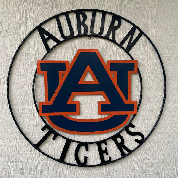 12", 18", 24", 32" AUBURN TIGERS CUSTOM METAL VINTAGE CRAFT SIGN WESTERN HOME DECOR HANDMADE