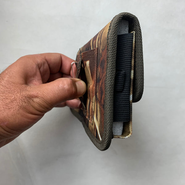 MX_LPOTX-EUH-CAMO 7" LUXMO XL MEGA EXTRA LARGE HORIZONTAL CAMO RUGGED POUCH VELCO CLOSURE  &  BELT LOOP CLIP HOLSTER CELL PHONE CASE UNIVERSAL OVERSIZE