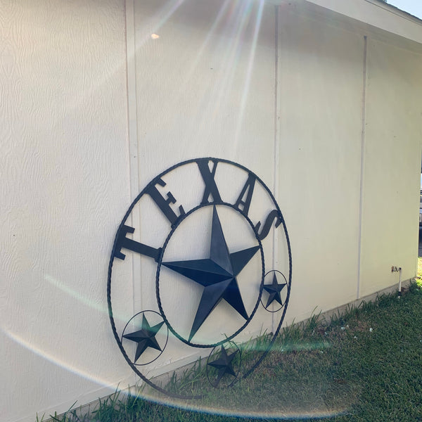 TEXAS GIANT BLACK LONE STAR METAL ART WESTERN HOME DECOR VINTAGE RUSTIC BRONZE COPPER 60", 5 FOOT, 72" 6 FOOT