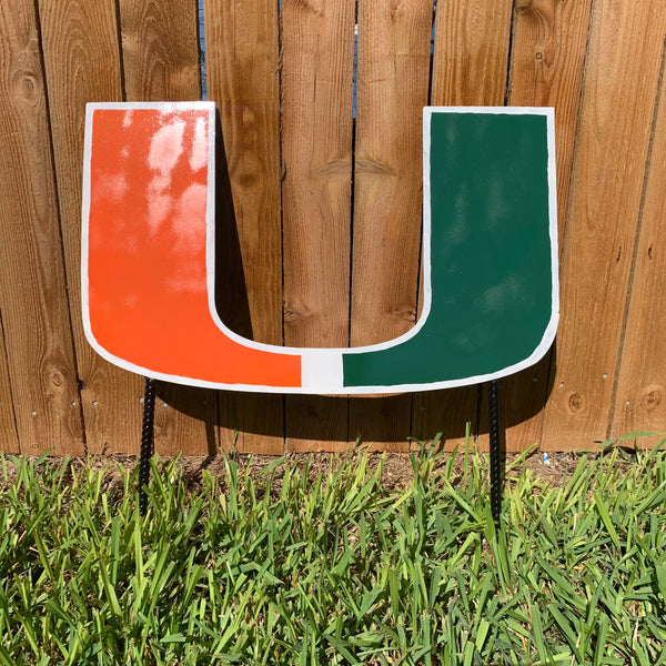 24"x15" MIAMI HURRICANES CUSTOM METAL VINTAGE CRAFT SIGN WESTERN HOME DECOR HANDMADE LASER CUT