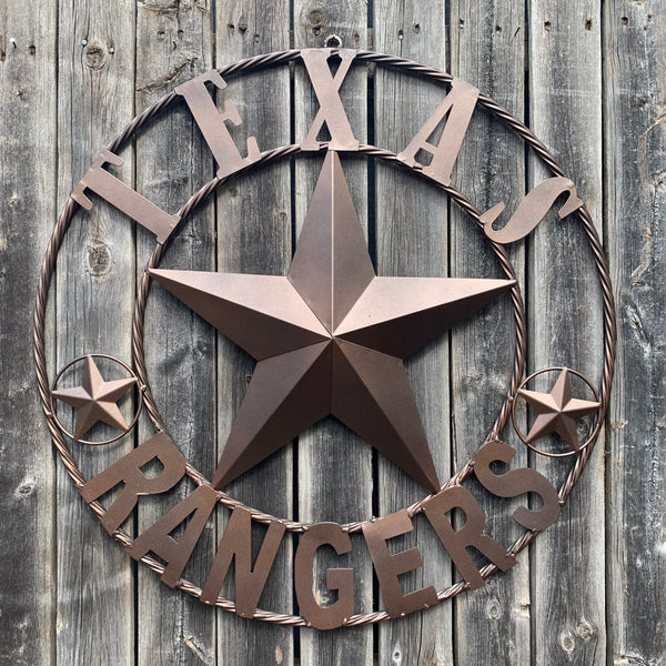 TEXAS RANGERS BRONZE LONE STAR METAL CUSTOM TEAM CRAFT WESTERN HOME DECOR CRAFT