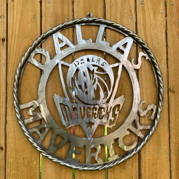 12",18", 24", 32",36" DALLAS MAVERICKS CUSTOM RAW METAL VINTAGE CRAFT TEAM SPORTS SIGN HANDMADE