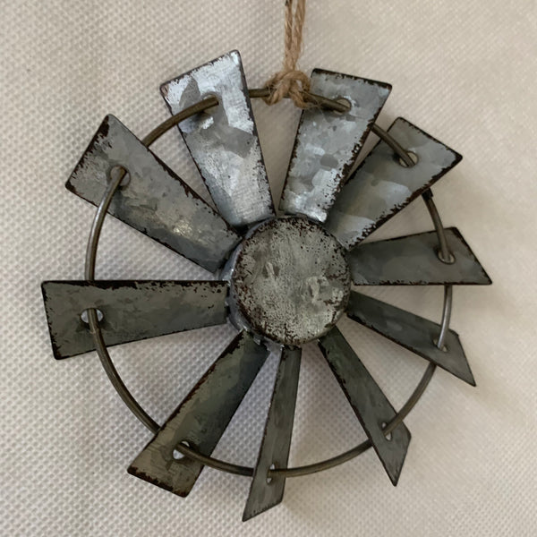 4" WINDMILL ORNAMENT FARMHOUSE METAL ART WESTERN HOME DECOR #EH12169 --FREE SHIPPING