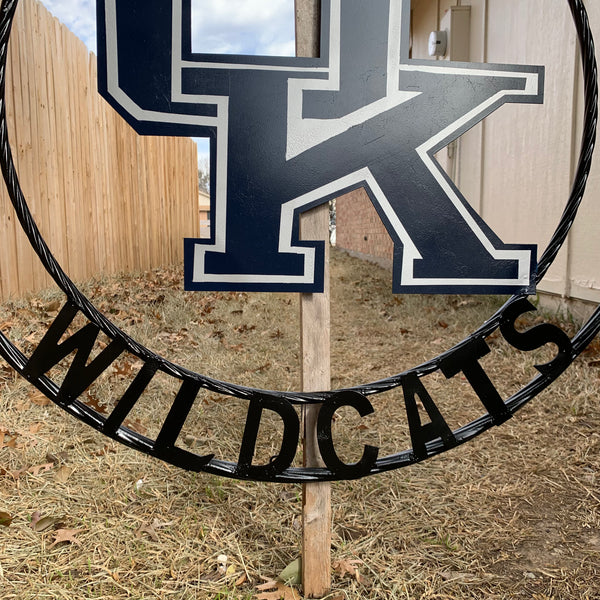 12", 18", 24", 32" KENTUCKY WILDCATS CUSTOM METAL VINTAGE CRAFT SIGN HANDMADE