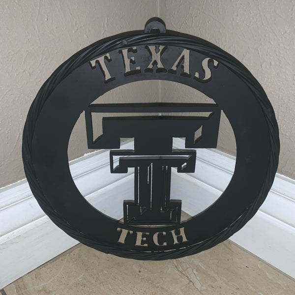 12",18",24",32",36" TEXAS TECH RUSTIC BLACK CUSTOM METAL VINTAGE CRAFT TEAM SIGN HANDMADE TO ORDER