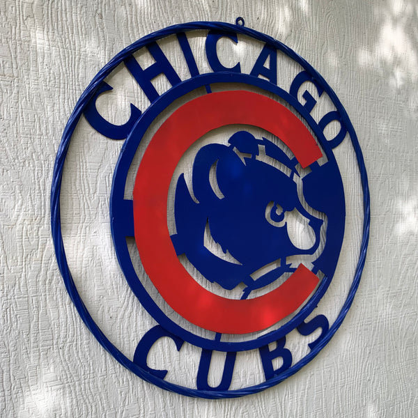 12", 18", 24", 32" CHICAGO CUBS CUSTOM METAL VINTAGE CRAFT TEAM SPORTS SIGN HANDMADE