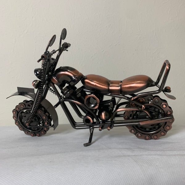 12" HARLEY CRUISER MOTORCYCLE METAL BAR HOME DECOR SCULPTURE MODEL CRAFT HANDMADE #EH12216