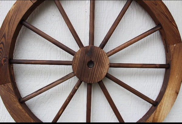16",24",30" WAGON WHEEL BARN WHITE WOOD WESTERN HOME DECOR RUSTIC NEW