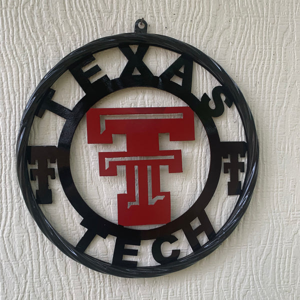 TEXAS TECH CUSTOM METAL VINTAGE CRAFT SIGN WESTERN HOME DECOR HANDMADE 12",18",24",32",36"