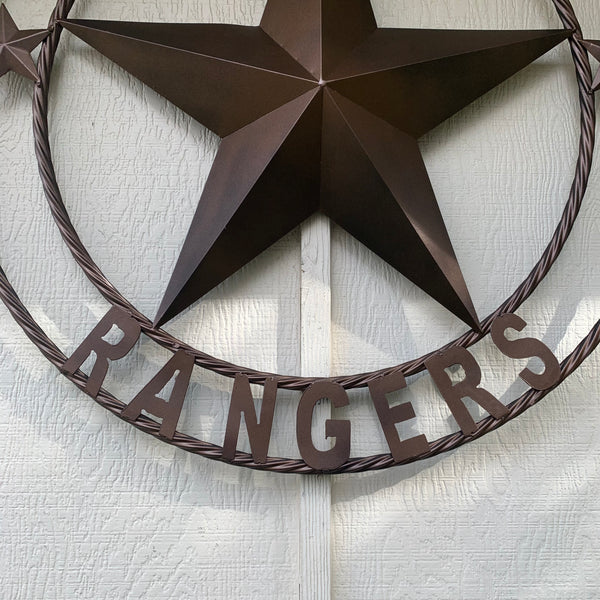 TEXAS RANGERS BRONZE LONE STAR METAL CUSTOM TEAM CRAFT WESTERN HOME DECOR CRAFT