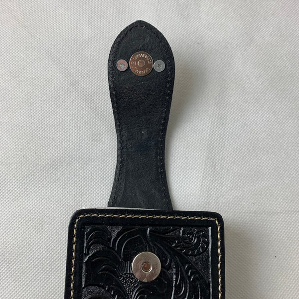 #WS341F 7" LONE STAR BLACK LEATHER POUCH EXTRA LARGE  BELT LOOP HOLSTER CELL PHONE CASE UNIVERSAL OVERSIZE--FREE SHIPPING