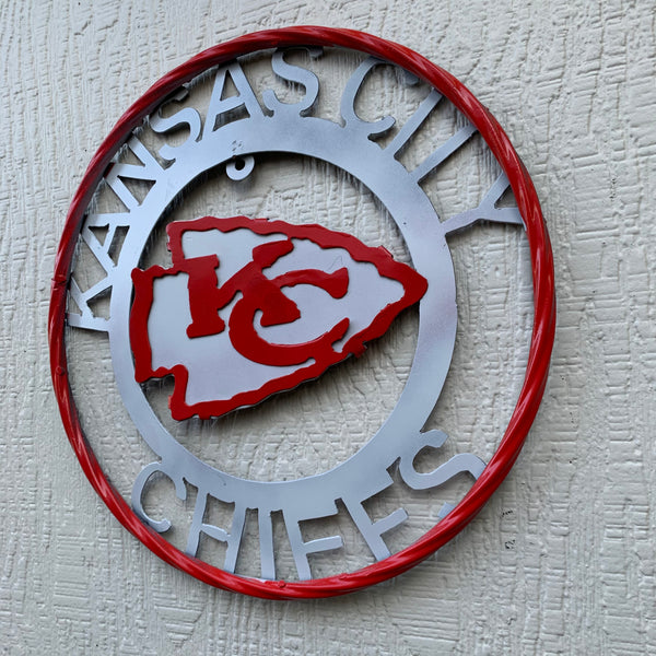 12",18",24",32",36" KANSAS CITY CHIEFS CUSTOM METAL VINTAGE CRAFT SIGN TEAM WESTERN HOME DECOR HANDMADE