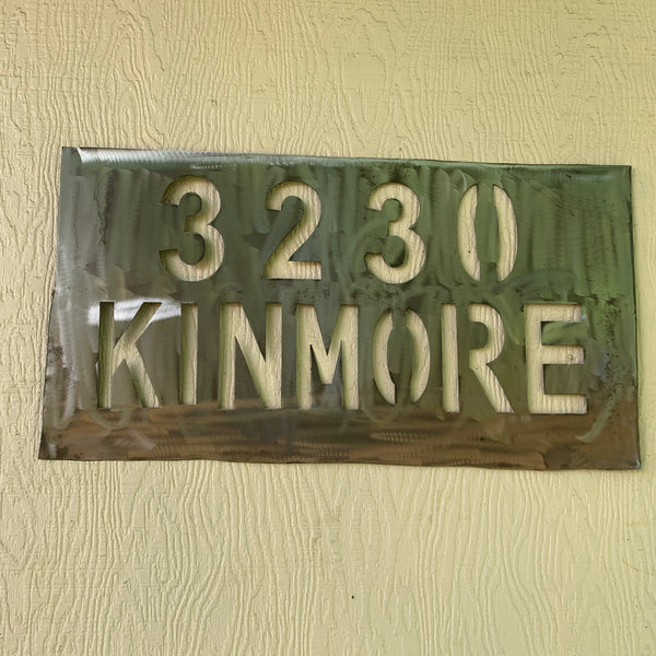 24" X 12" YOUR CUSTOM HOME ADDRESS NAME STAR METAL BARN METAL SIGN WESTERN HOME DECOR
