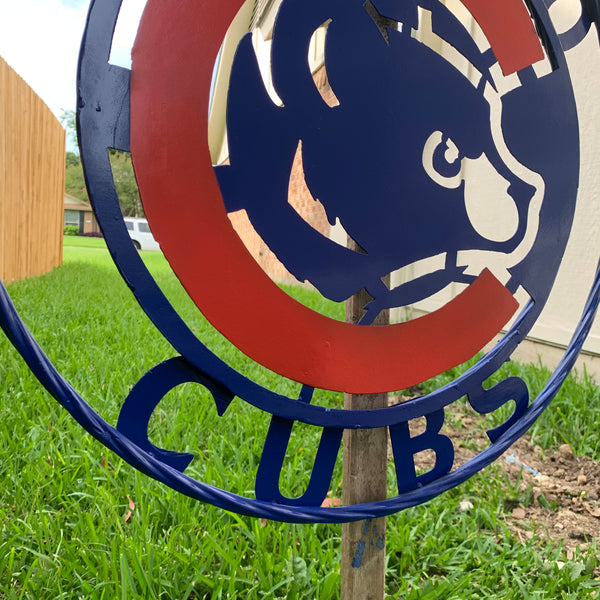 12", 18", 24", 32" CHICAGO CUBS CUSTOM METAL VINTAGE CRAFT TEAM SPORTS SIGN HANDMADE