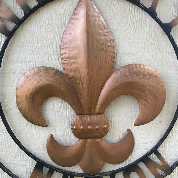 18", 24", 32" 36" WHO DAT NATION FLEUR DE LIS METAL WALL ART WESTERN HOME DECOR NEW