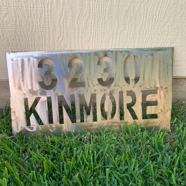 24" X 12" YOUR CUSTOM HOME ADDRESS NAME STAR METAL BARN METAL SIGN WESTERN HOME DECOR
