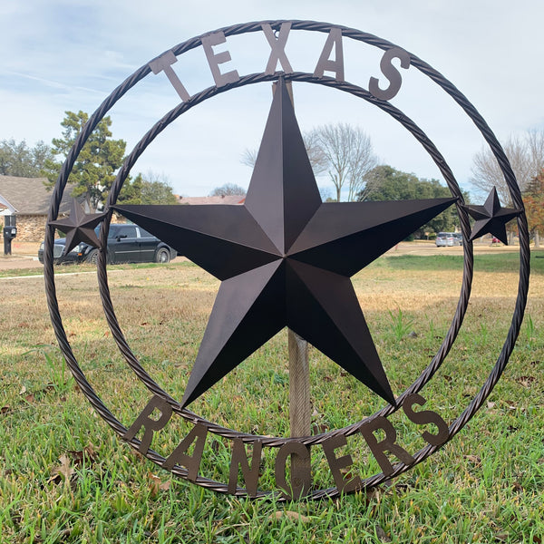 TEXAS RANGERS BRONZE LONE STAR METAL CUSTOM TEAM CRAFT WESTERN HOME DECOR CRAFT