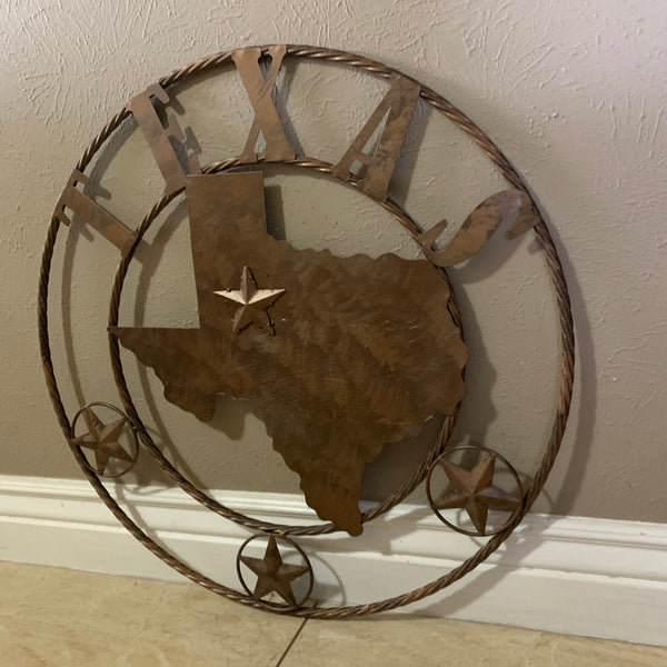 18",24",32",36" State of Texas Map Metal Wall Art Western Home Decor Vintage Rustic Bronze Copper New-#A18008