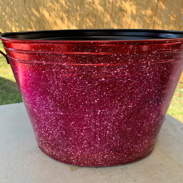 18" TEXAS TECH RED METAL OVAL TUB WESTERN HOME DECOR METAL ART NEW #EH10396