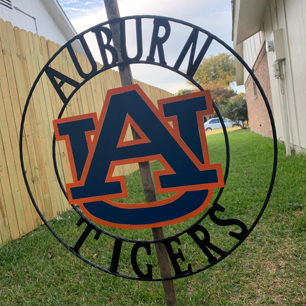 12", 18", 24", 32" AUBURN TIGERS CUSTOM METAL VINTAGE CRAFT SIGN WESTERN HOME DECOR HANDMADE