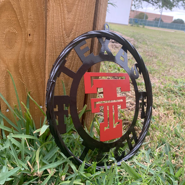 TEXAS TECH CUSTOM METAL VINTAGE CRAFT SIGN WESTERN HOME DECOR HANDMADE 12",18",24",32",36"