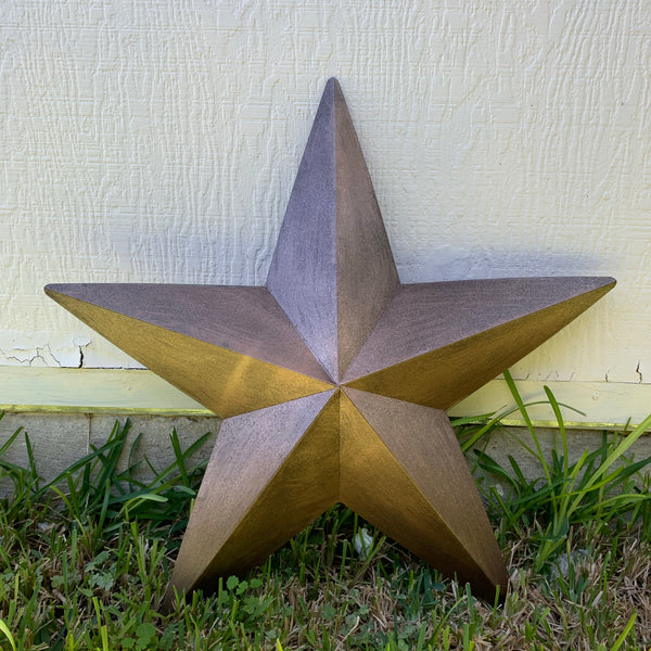 #EH10475 24" BRUSHED COPPER BRONZE BARN METAL STAR WESTERN HOME DECOR HANDMADE NEW