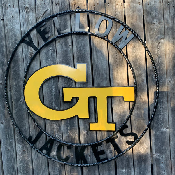 12", 18", 24", 32" GEORGIA TECH YELLOW JACKETS METAL SIGN VINTAGE CUSTOM TEAM ART