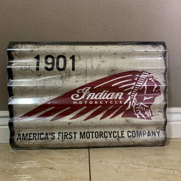 ITEM#COIND INDIAN MOTORCYCLES 24" X 18" TIN SIGN METAL ART WESTERN HOME DECOR CRAFT