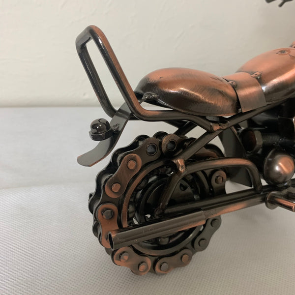 12" HARLEY CRUISER MOTORCYCLE METAL BAR HOME DECOR SCULPTURE MODEL CRAFT HANDMADE #EH12216