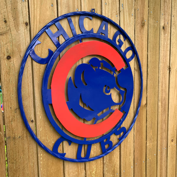 12", 18", 24", 32" CHICAGO CUBS CUSTOM METAL VINTAGE CRAFT TEAM SPORTS SIGN HANDMADE