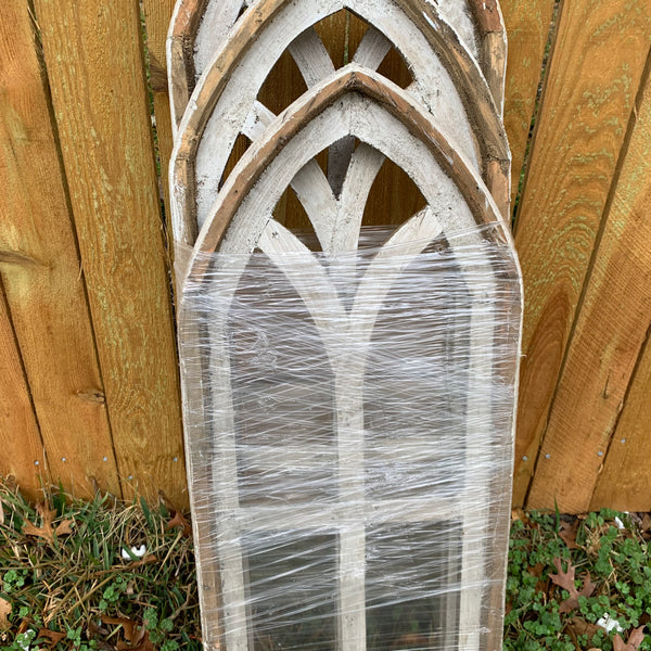 28",32",36" CATHEDRAL WINDOW WOOD 3PCS SET WESTERN HOME DECOR HANDMADE CRAFT NEW #EH11560