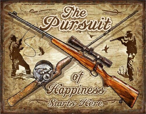 THE PURSUIT TIN SIGN METAL ART WESTERN HOME DECOR CRAFT - FREE SHIPPING