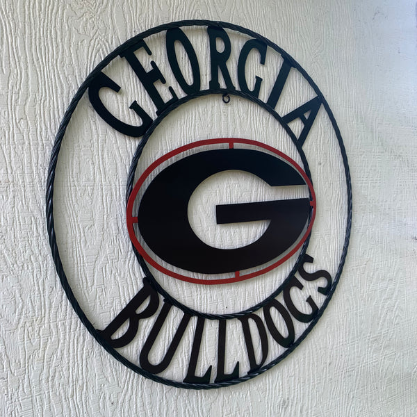 12", 18", 24", 32" GEORGIA BULLDOGS METAL SIGN VINTAGE CUSTOM TEAM ART